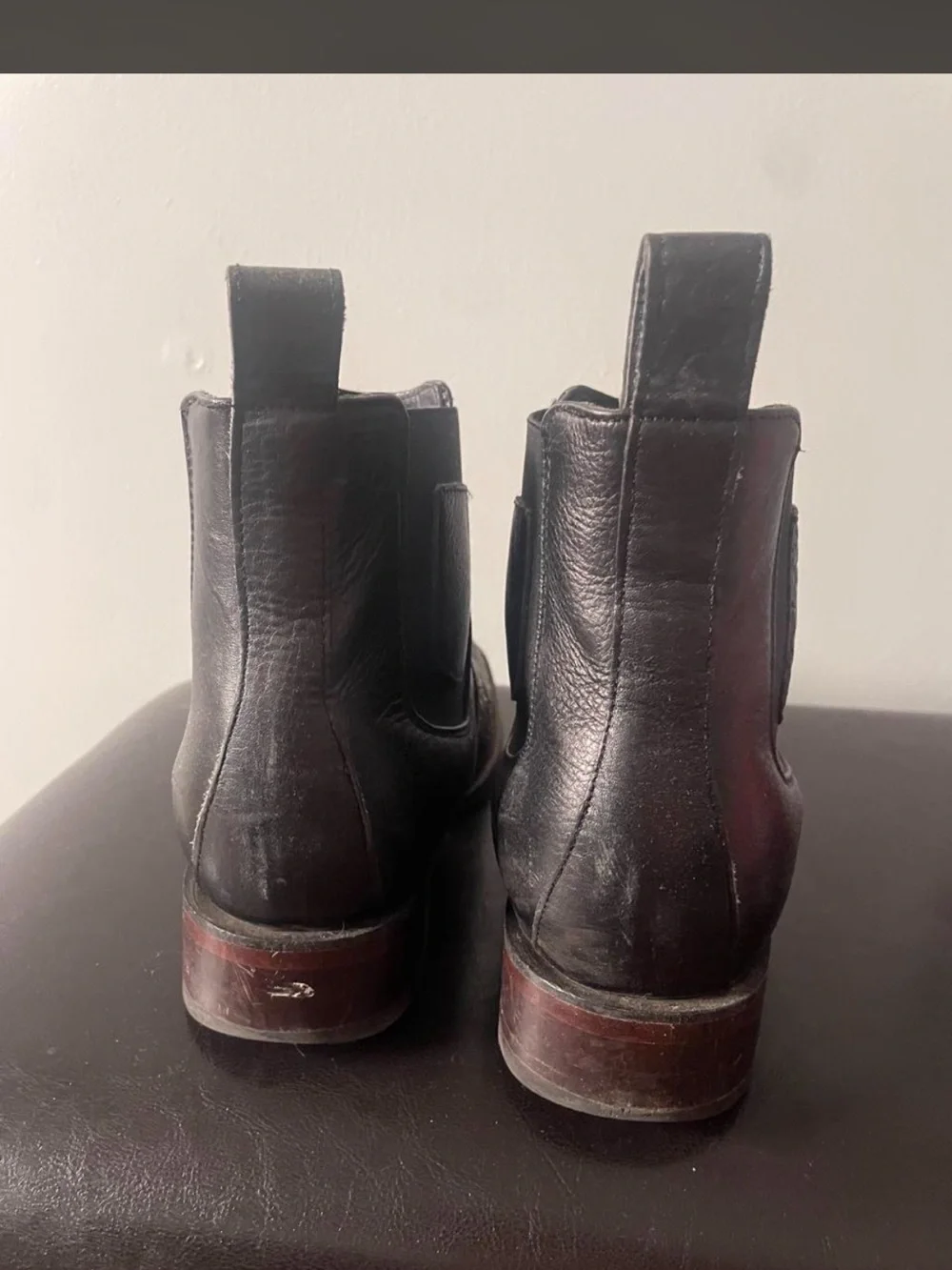 Los Altos Men's Black Croc-Embossed Chelsea Boots 10.5